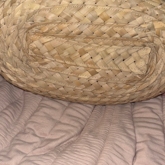 Maje Tan Woven Tote with Leather Handles - Picture 8 of 12